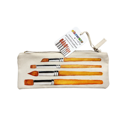 Paintbrush Set – 8 Assorted Brushes with Canvas Bag