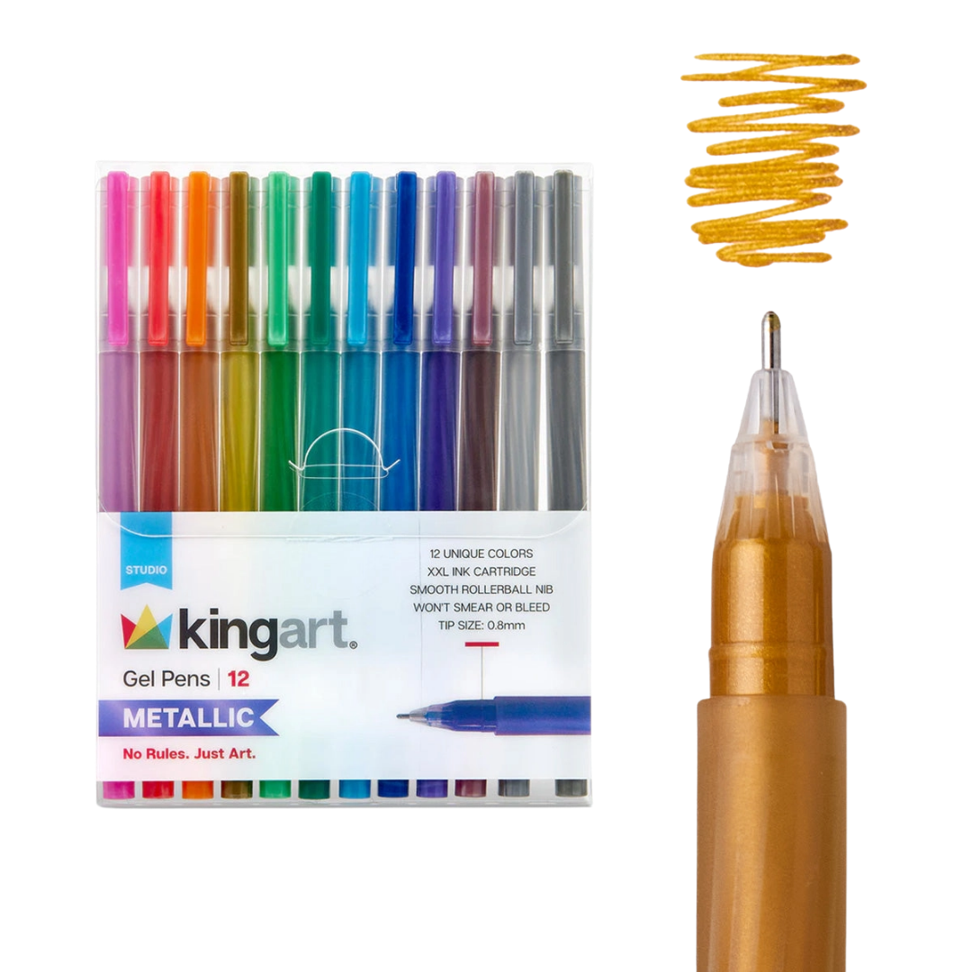 Metallic Gel Pens – Set of 12