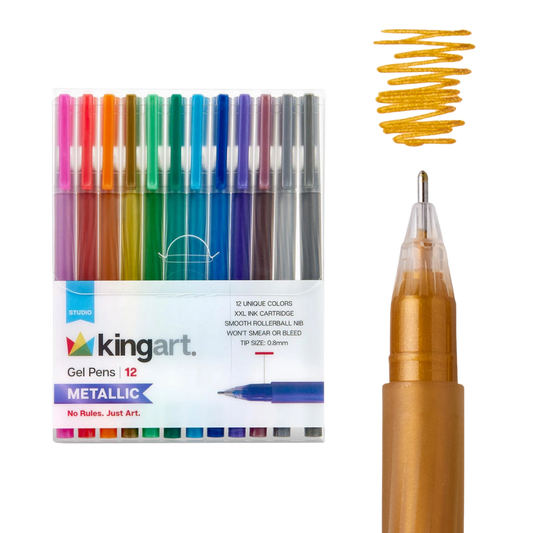 Metallic Gel Pens – Set of 12