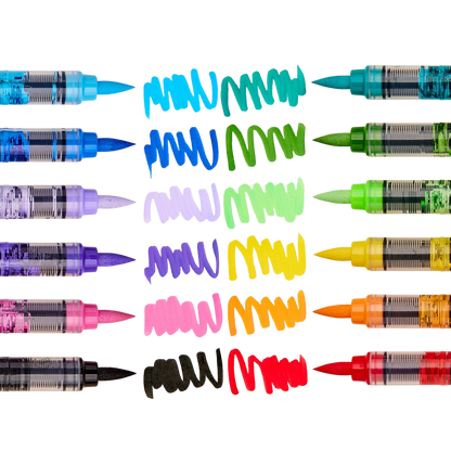 Pro Acrylic Paint Brush Pens – 12 Classic Colors