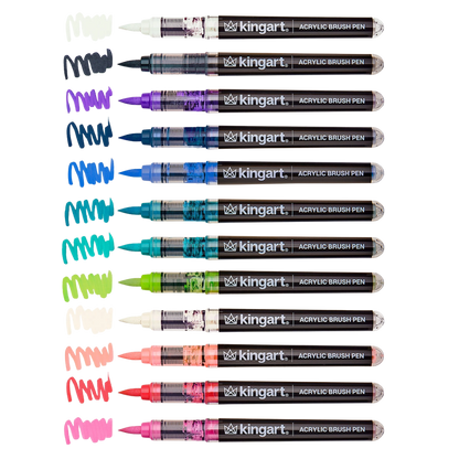 Pro Acrylic Paint Brush Pens – 12 Lettering Colors