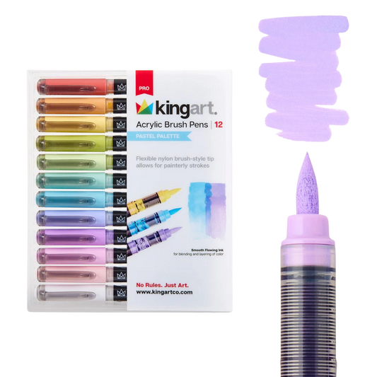 Pro Acrylic Paint Brush Pens – 12 Pastel Colors