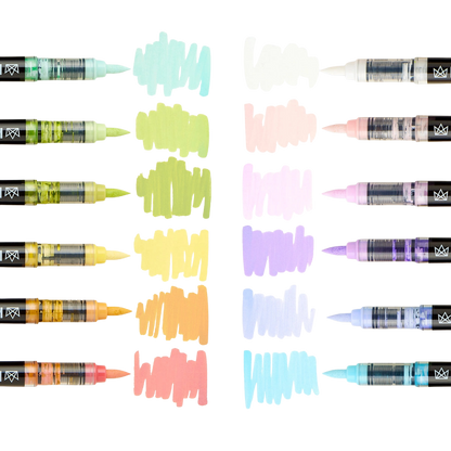 Pro Acrylic Paint Brush Pens – 12 Pastel Colors