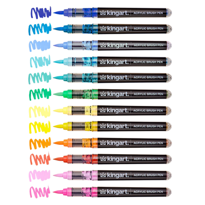 Pro Acrylic Paint Brush Pens – 12 Tropical Colors