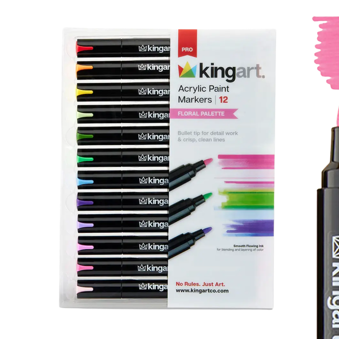 Pro Acrylic Paint Markers – 12 Floral Colors
