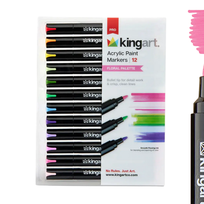 Pro Acrylic Paint Markers – 12 Floral Colors