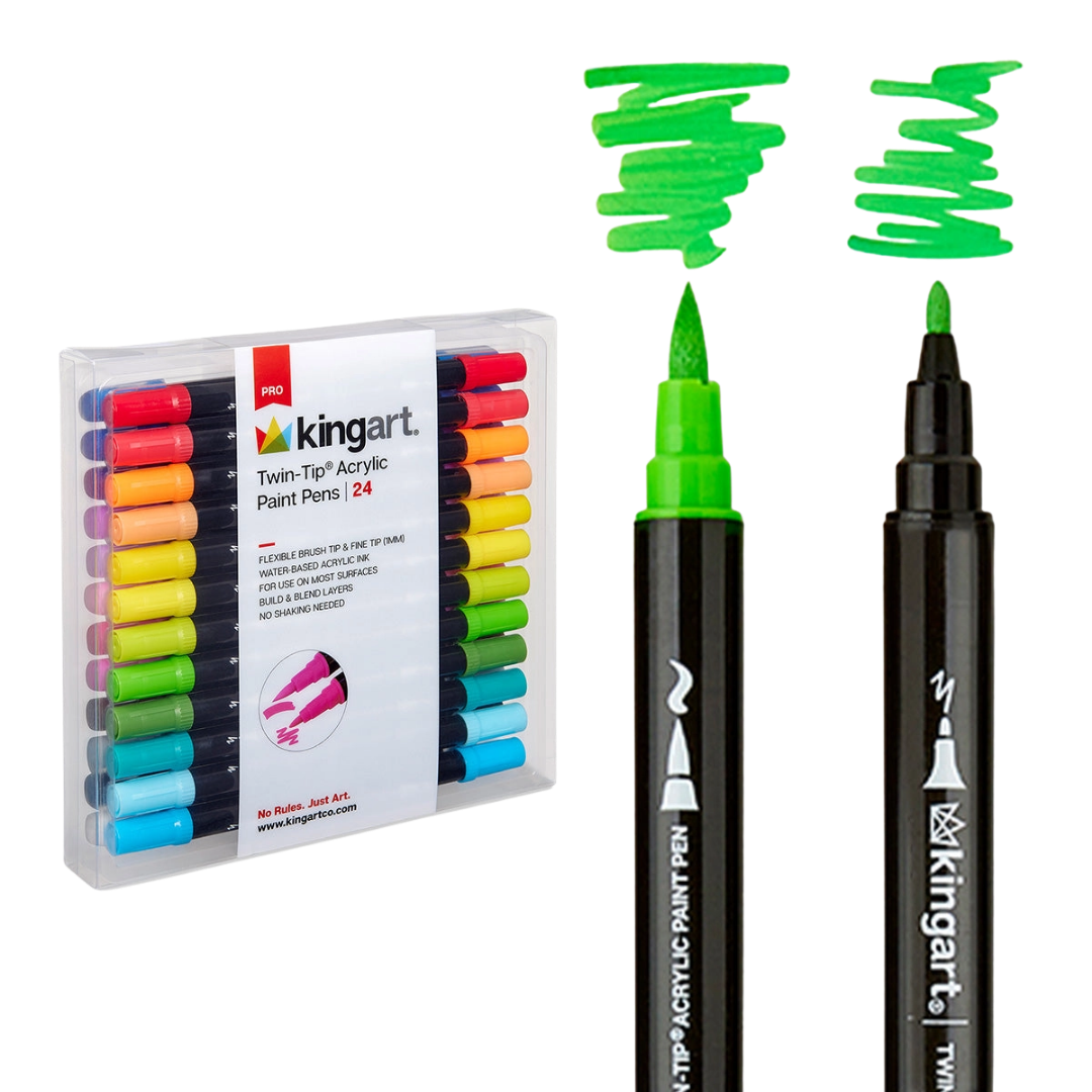 Pro Twin-Tip™ Acrylic Paint Pens – 24 Colors