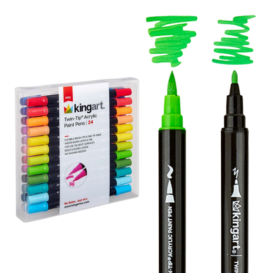 Pro Twin-Tip™ Acrylic Paint Pens – 24 Colors