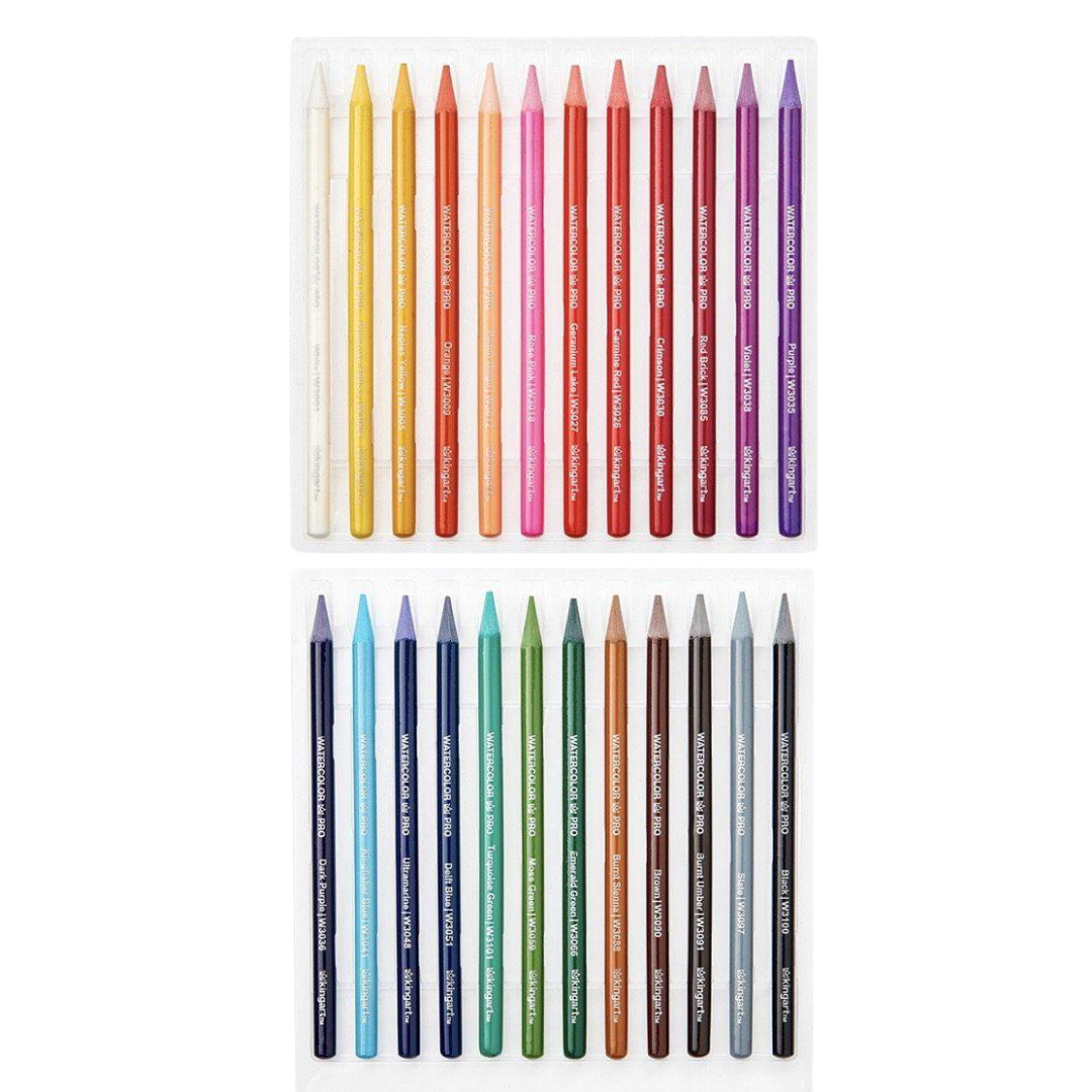 Pro Woodless Watercolor Pencils – 24 Colors