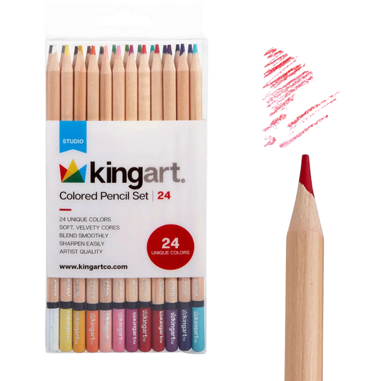 Studio Colored Pencils Set – Soft Core, 24 Colors
