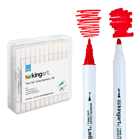 Twin-Tip™ Chisel & Fine Alcohol Markers – 36 Colors