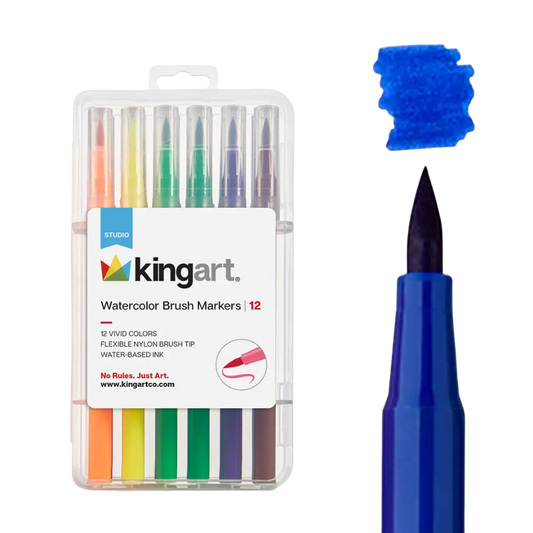 Watercolor Brush Tip Markers – 12 Colors