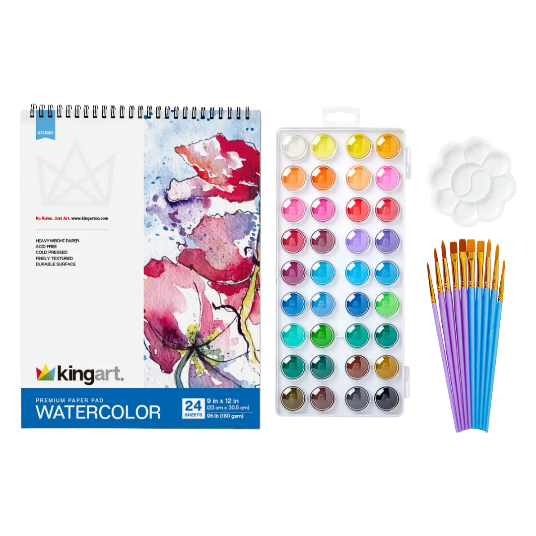 Watercolor Paint Set – 48 Piece