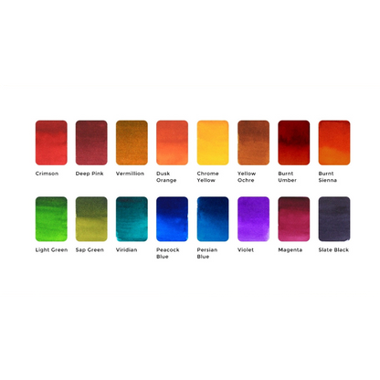 Original Colorsheets - 16 Handmade Watercolors