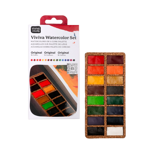 Original Pans Set – 16 Watercolors