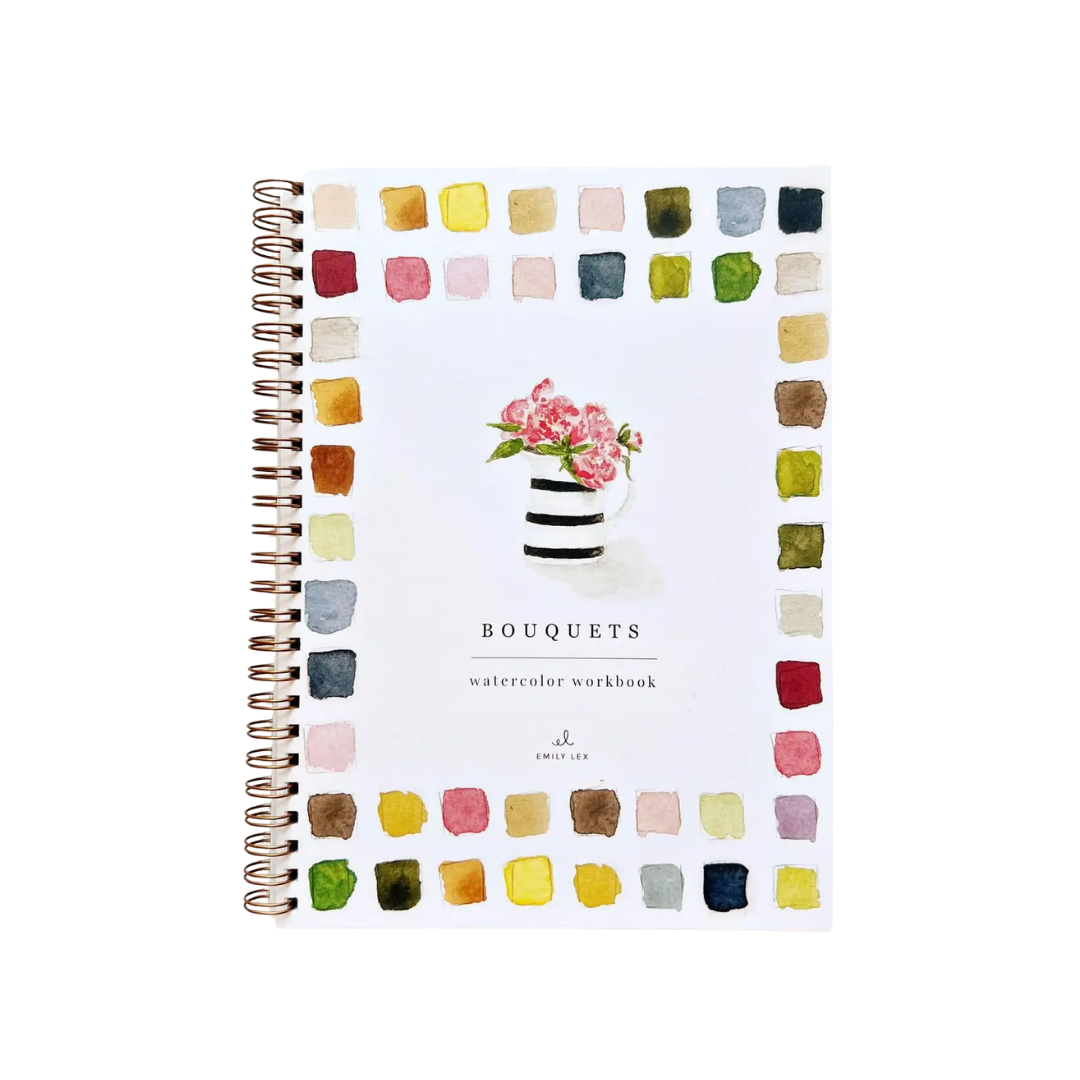Bouquets Watercolor Workbook