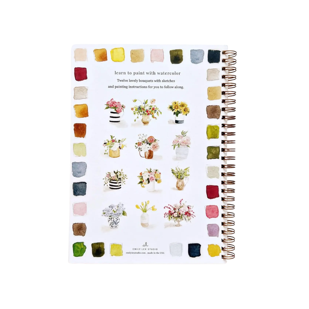 Bouquets Watercolor Workbook