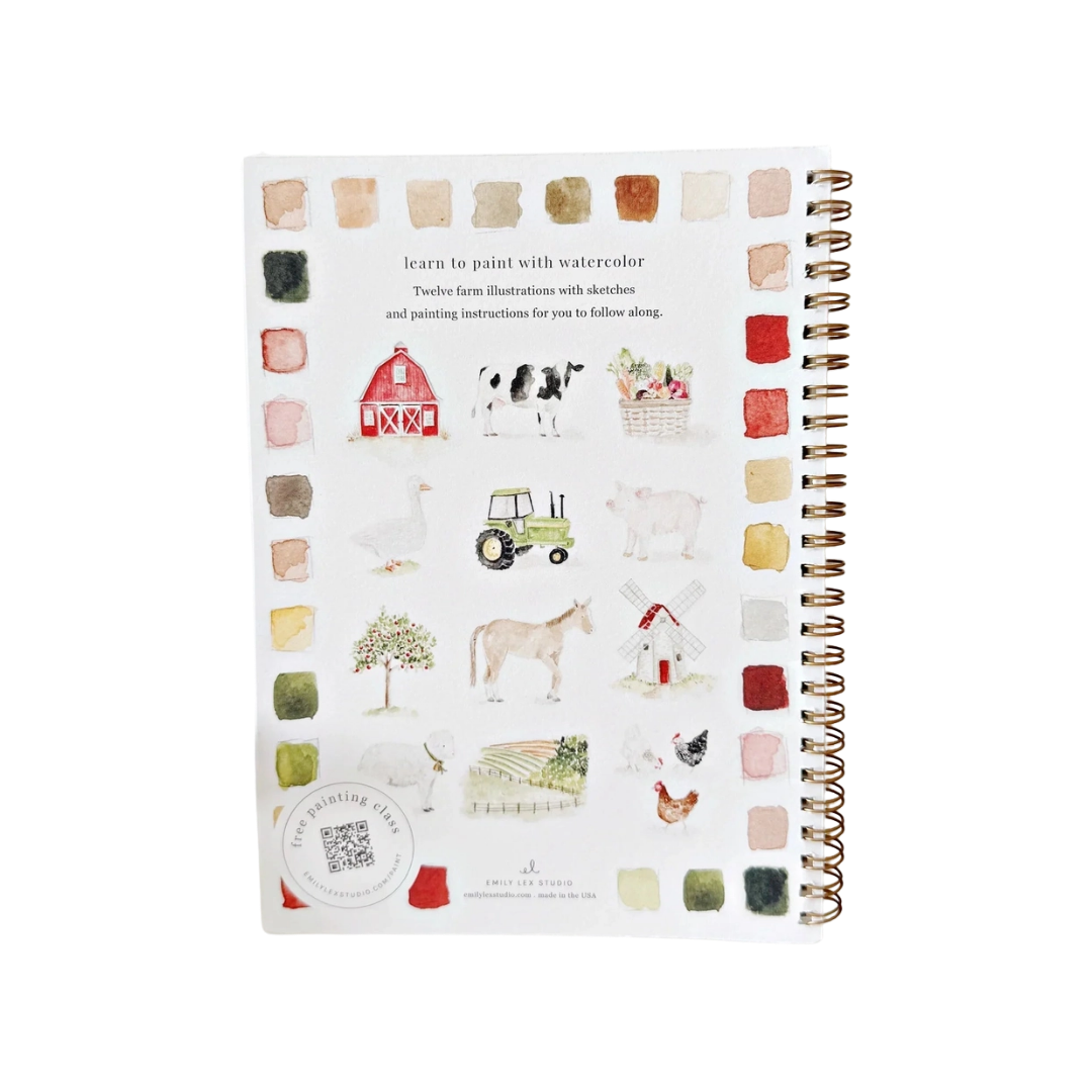 Farm Watercolor Workbook