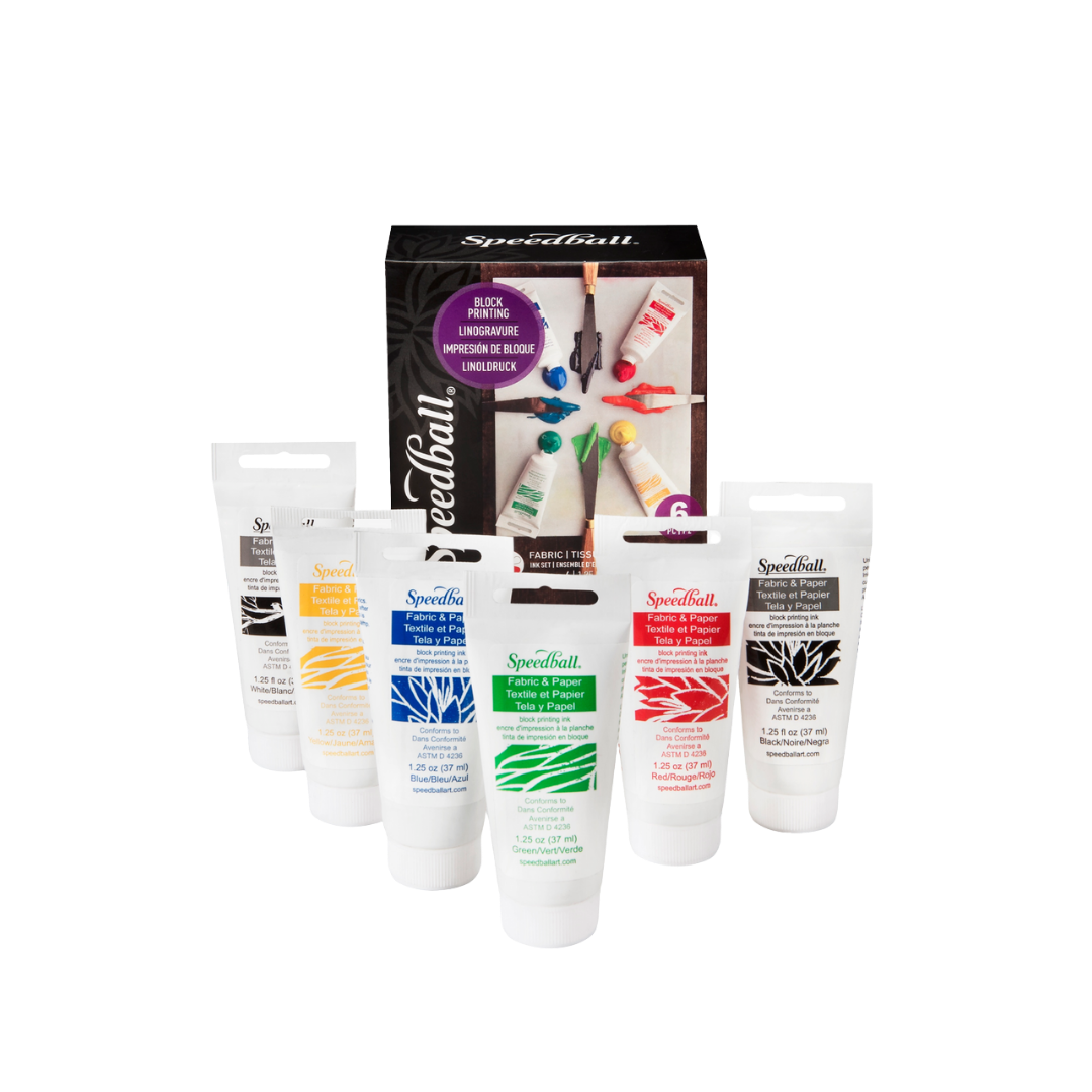 Fabric Block Printing Ink 6-Color Set