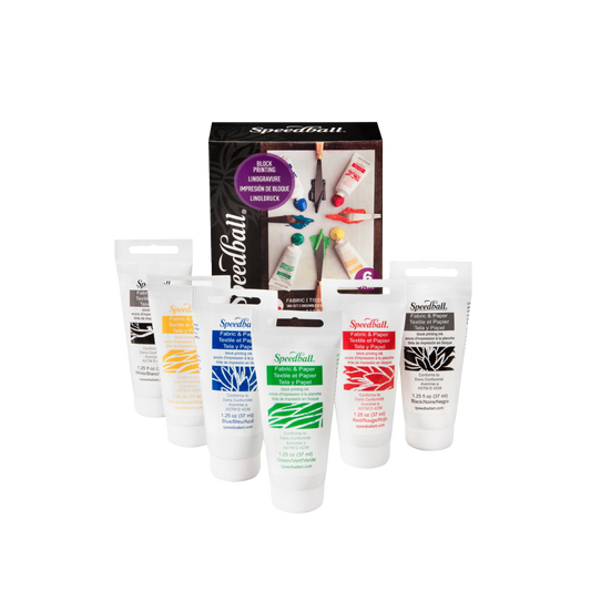 Fabric Block Printing Ink 6-Color Set