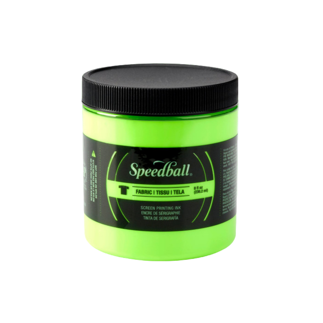 Screen Printing Fabric Ink 8 oz –– Fluorescent Lime Green
