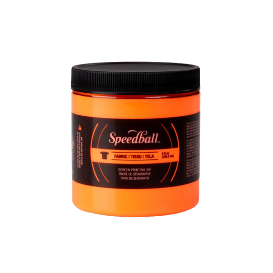 Screen Printing Fabric Ink 8 oz –– Fluorescent Orange