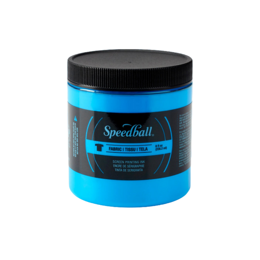 Screen Printing Fabric Ink 8 oz –– Fluorescent Blue