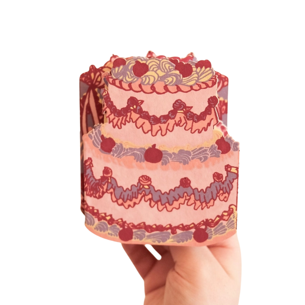Birthday Cake Concertina Greeting Card