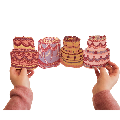 Birthday Cake Concertina Greeting Card