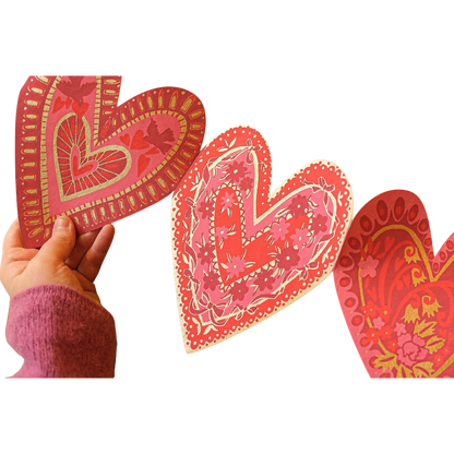 Hearts Concertina Garland