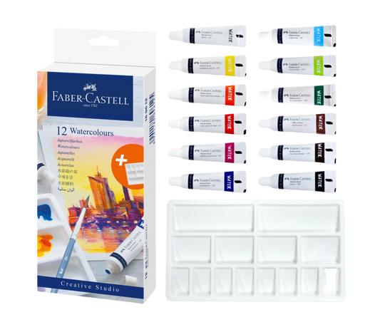 Watercolors, Set of 12 Paint Tubes for Artists