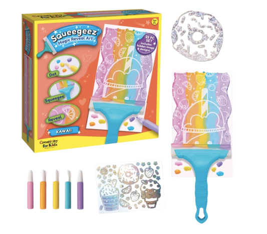 Squeegeez Magic Reveal Art Kawaii Paint Set for Kids