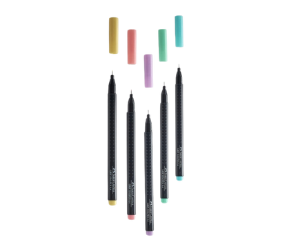 Grip Fineliner Thin Markers Pastel 5ct Set