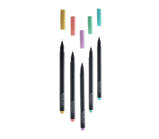 Grip Fineliner Thin Markers Pastel 5ct Set