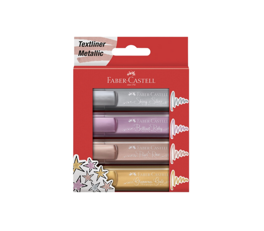 Highlighter Textliner 46 - Wallet of 4 Metallic Colors