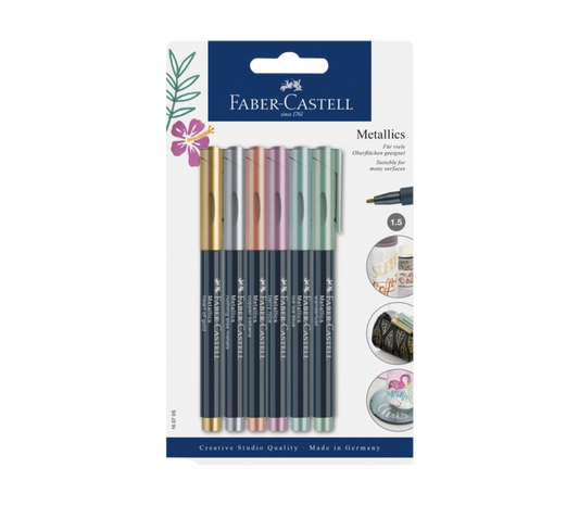 Metallic Multi-Surface Creative Markers, Set of 6
