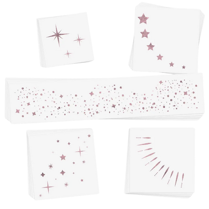 Twinkling Lights Pink Variety Set | Metallic Temporary Tattoo