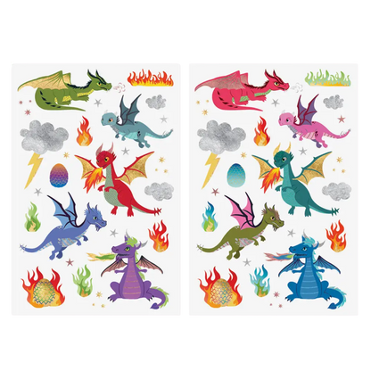 Dragons Kids Metallic Temporary Tattoo Pack | Kids Gift