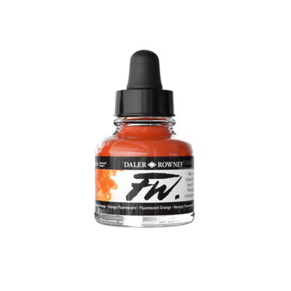 FW Liquid Acrylic Ink 1oz - Fluorescent Orange