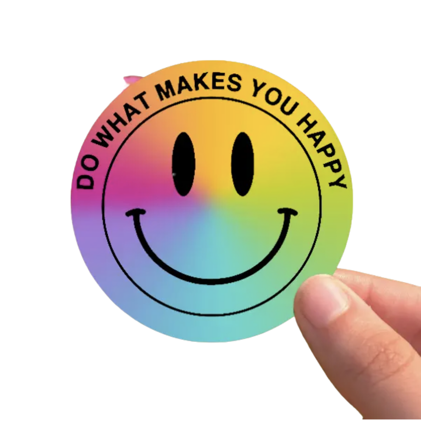 Rainbow Gradient Do What Makes You Happy Sticker