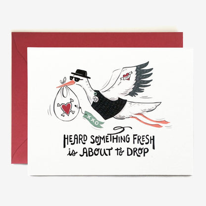 Fresh Drop Stork - Card
