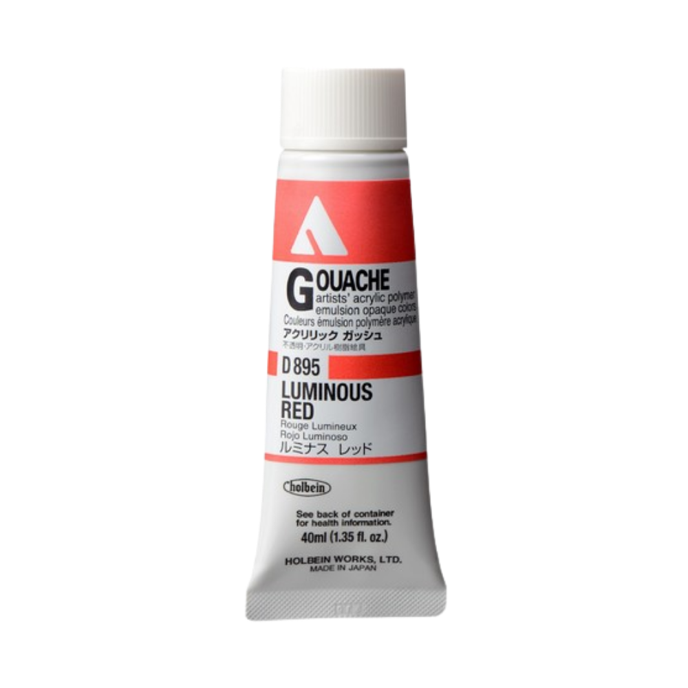 Holbein Acrylic Gouache – Luminous Red – 40ml