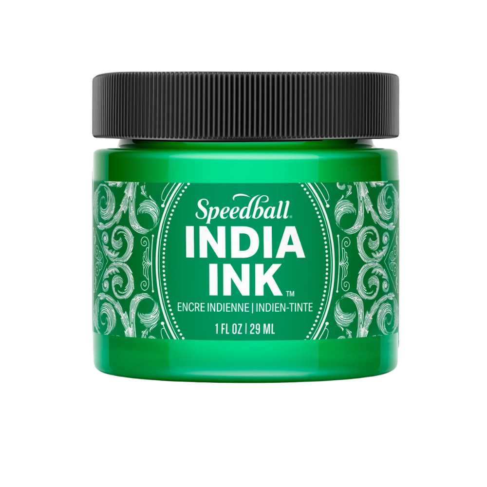 Speedball India Ink 1oz Bright Emerald