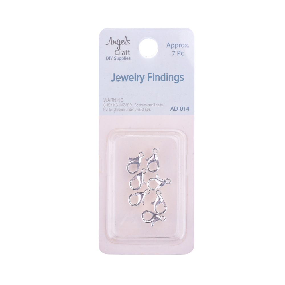 Alloy Lobster Clasps – Silver – 7 Count