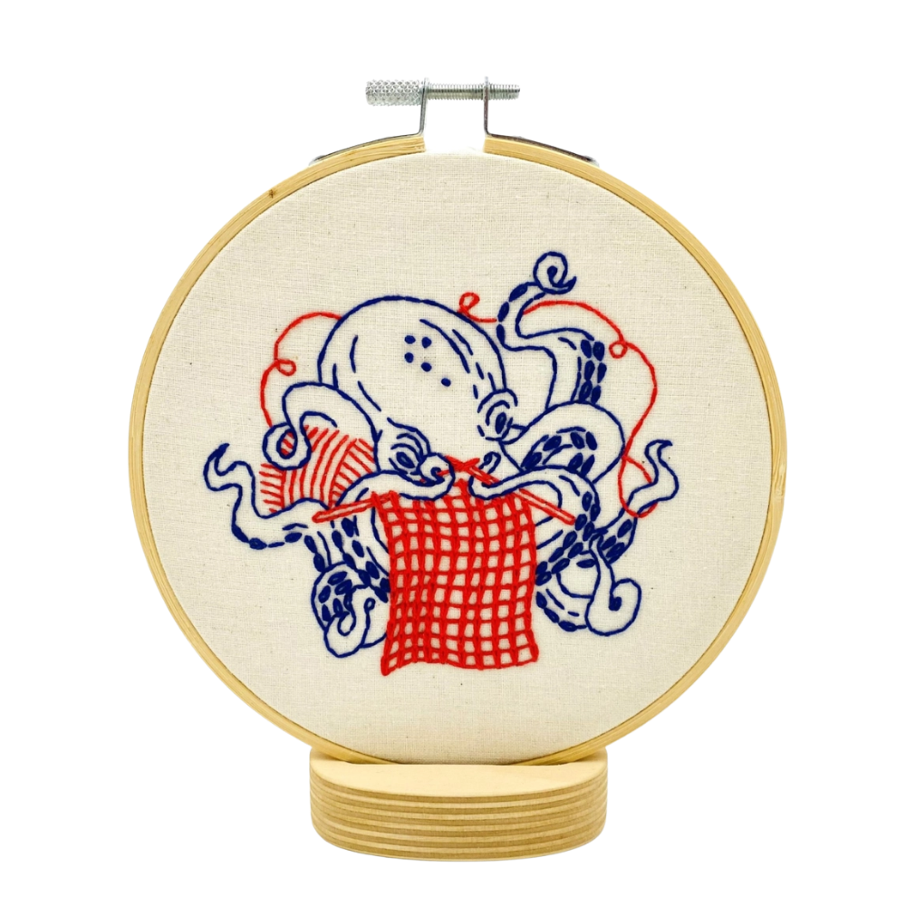 Octopus Knitting Complete Embroidery Kit