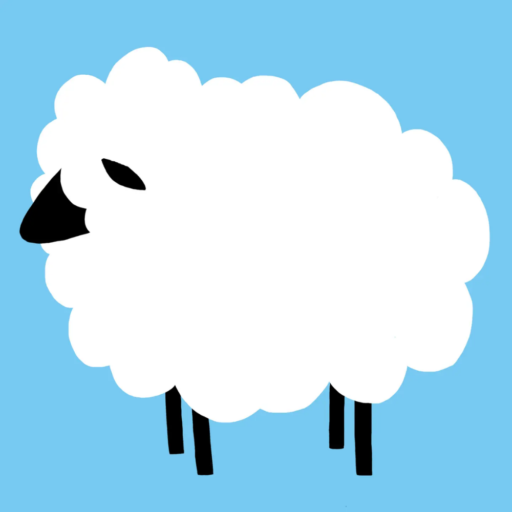 One Big Iron-On Sheep