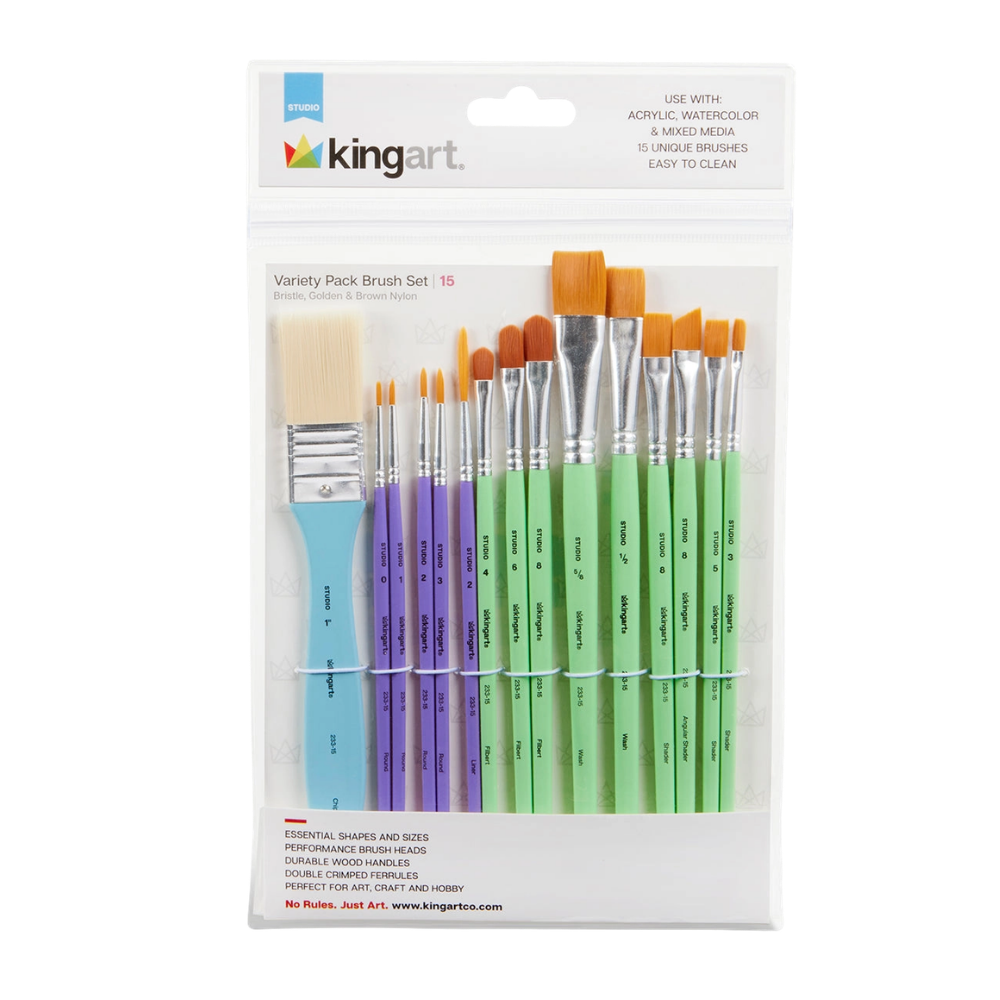 Studio Mixed Media Brush Set – 15 Pc