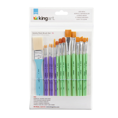 Studio Mixed Media Brush Set – 15 Pc