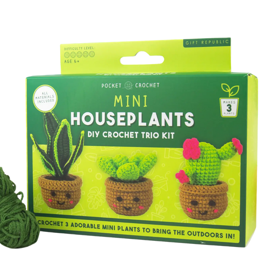 Pocket Crochet Craft Kits - Mini Houseplants