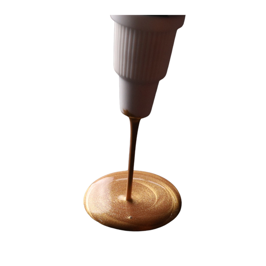 High Flow Iridescent Deep Gold (Fine) Acrylic Paint 4oz